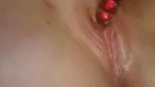 Creamy pussy masturbation turned to creamy ass