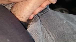 Jerking it at work in car
