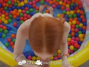 Tiny4k Small breasted ginger Dolly Little fucked after ball pit fun 9/16