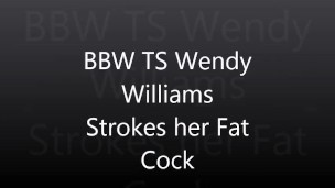 BBW TS Wendy Williams Stroking her Fat shecock Preview