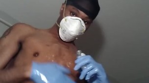 Latex Scientist Suit Oil Play Pt. 1