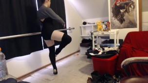 Just doing my barre exercises as a workout. =)