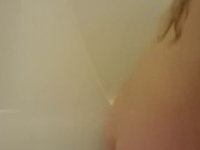 Quick anal play in bath tub