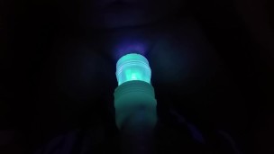 Glow in the Dark condom, Fleshlight fucking cumplay