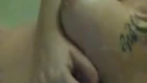 Bunny plays with herself in shower