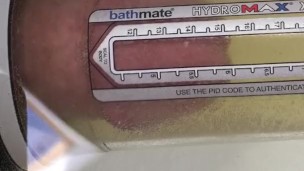 Pissing in a penis pump