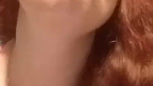 Smoking and balloon fetish teaser with sexy redhead milf