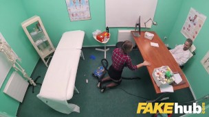 Fake Hospital Cute pigtailed cleaner sucks and fucks doctors big cock