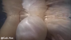 Codi Vore Plays with Huge Tits Underwater
