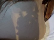 BIG BOOTY CUTIE FUCKS DOGGY STYLE IN CHAIR WITH DRIPPING CREAMPIE FINISH