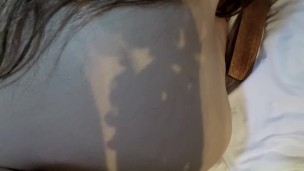 BIG BOOTY CUTIE FUCKS DOGGY STYLE IN CHAIR WITH DRIPPING CREAMPIE FINISH
