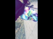 naughty redhead teen flashes tits and pussy in public 13/16