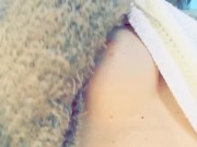 naughty redhead teen flashes tits and pussy in public 7/16