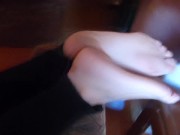 Cum in my white feet 1/16