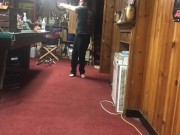 Bearded man working out naked 2/16