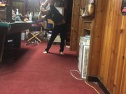 Bearded man working out naked 3/16