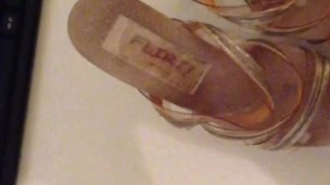 Big Cumshot on Stripper Heels