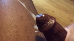 BBC jerk off and slowmo cumshot