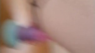 Femboy Bounces on Dragon Dildos With Stockings