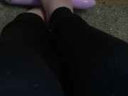 miss alice footplay with dildo and lotion