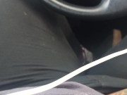 Cumming in my new car at the park