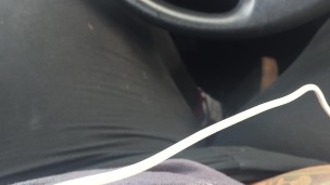 Cumming in my new car at the park