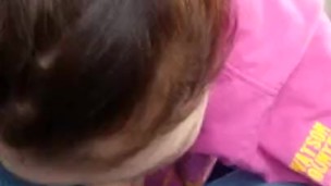 Wife sucks my cock let's me cumming on her big tits