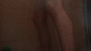 Andres takes a shower and play with his dick