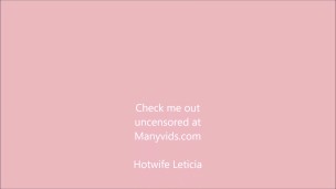 Hotwife Leticia loves to tease cuckold husband