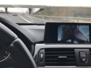 Horny girl play with herself during the ride 3/16