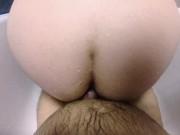 Ginger Teen AssJob | Great Butt Cock Rubbing at Home in the Bath Tub 4/16