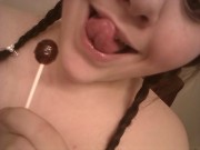 Sexy BBW Sucking on Lollipop