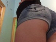 Ass bouncing & bbw schoolgirl ass play