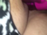 Making myself squirt by dildo fucking pussy