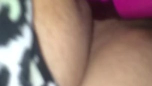 Making myself squirt by dildo fucking pussy