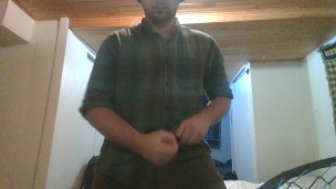 Roommate Comes to the Door DurIng Clothed Jerk
