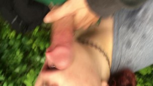 Outdoor Amateur Blow Job Facial Cum Shot