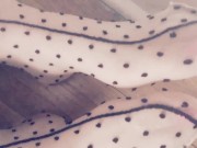 Curvy blonde in tights striptease 7/16