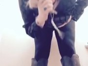 Big Tittie White Girl Takes Long Raw Banana in her Holes at Work! - Screenshot 1 of 16 - White Girl