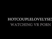 Girlfriend in tights does't know that I her while watching vr porn 16/16