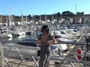 Brunette Cindy masturbates in public 6/16