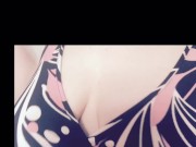 Curvy blonde in short dress using pink dildo on wet juicy pussy 6/16