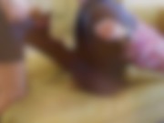 Booty Ass in Stockings Сuffed Fuck Cumshot | Ginger Teen Takes Cum on Ass 5/16