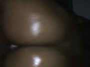 Oiled Up Ebony Rides and Cums on Black Dick 5/16