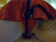 Red Devil Roleplay Cosplay Sex | Ginger Girl in Sexy Dress Gets Cumshot 2/16