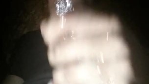 Stroking my big black cock