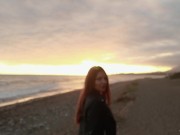 Public Beach Tease With Buttplug 1/16