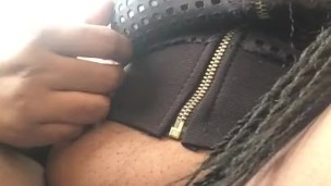 Ebony pussy masturbation