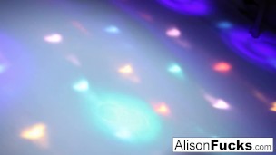 Sexy big boobed disco ball babe