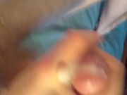 Playing with my dick, then finish with my Fleshlight